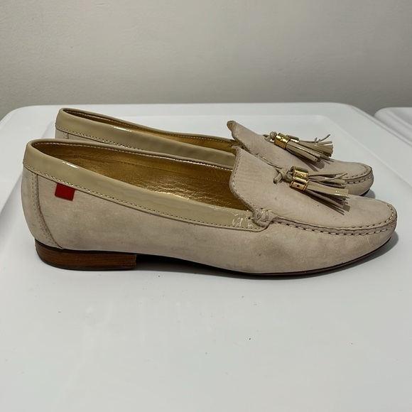 Marc Joseph New York Women's Size 10 Wall St Cream Tassel Loafers Leather Shoe - Picture 8 of 16